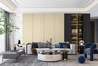 天水轻奢风格-客厅